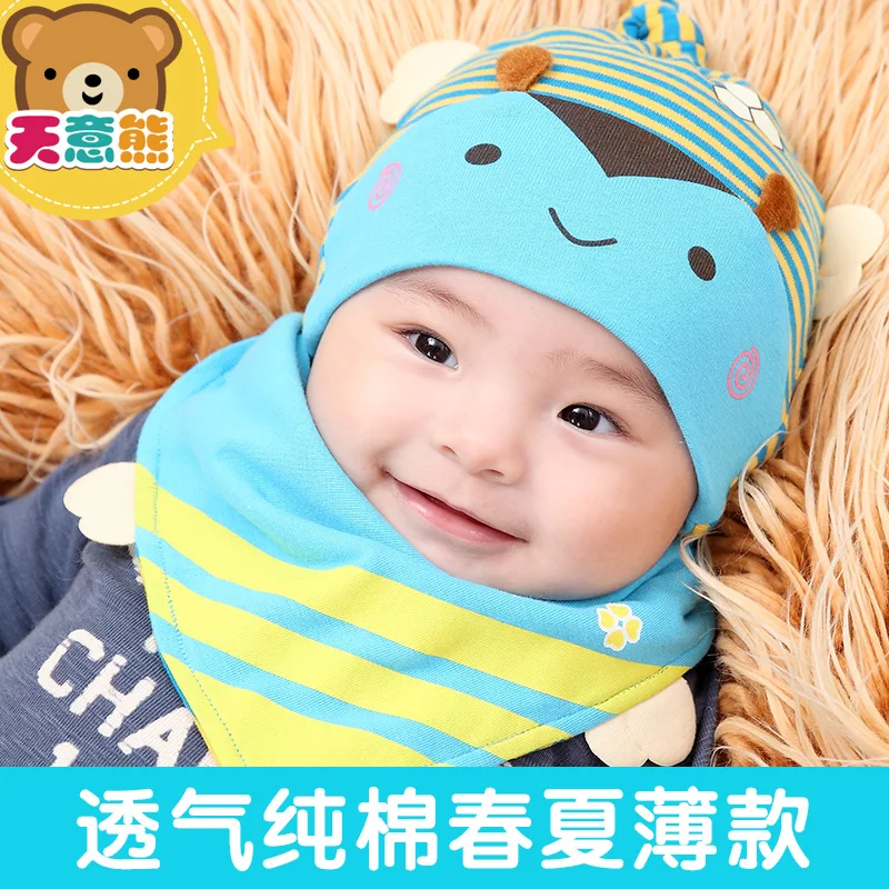 TDX C35 детская шапка 0 до 3 до 6 to12 месяцев новорожденного шапка тонкая шин крышка Весна и осень 100% хлопок мужской шляпа