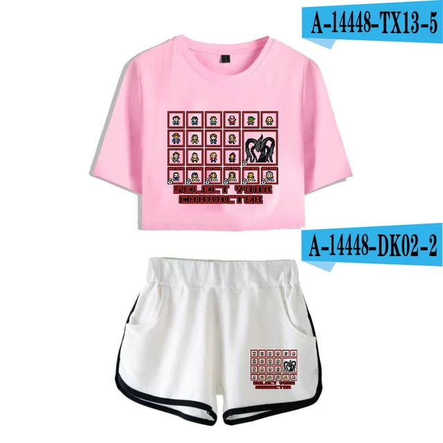 Girls Outfit Stranger Things New 2D print Leisure Women Two Piece Set Shorts+lovely T-shirts Hot Sale Tracksuit