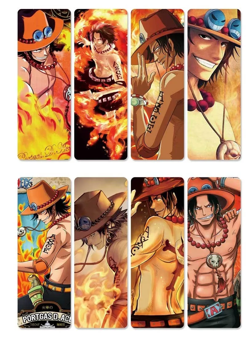 8 шт./компл. аниме одна штука ПВХ закладки w/Luffy/Law/Robin/Nami/Zoro/Sanji/Chopper/Hancock для костюмов