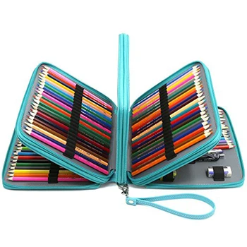 

168 Slots Super Large Capacity Pen Bag with Zipper Strap for Prismacolor Watercolor Pencils, Colored Pencils, Marco Pe