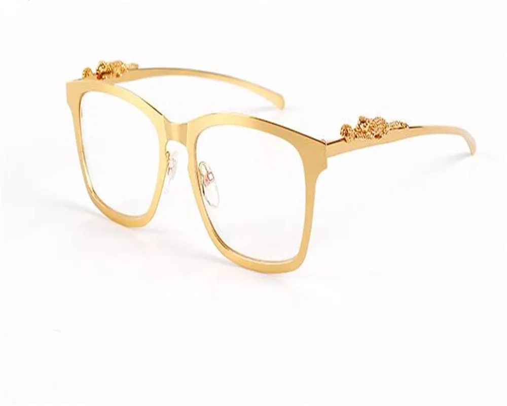 

EYEWEAR Business Men Full rim Leopard Optical Myopia Gold Eyewear for Reading Eyeglass Frame AL278978