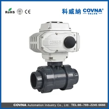 ПВХ/НПВХ 2 способ двойной Юнион моторизованный шаровой клапан