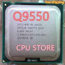 Lntel Q9550 CORE 2 QUAD Q9550 cpu Процессор 2,83 ГГц/12 МБ кэш L2/FSB 1333 LGA 775
