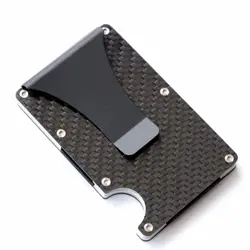 2019 новый дизайн минималистский кошелек rfid Блокировка для мужчин углеродного волокна держатель кредитной карты