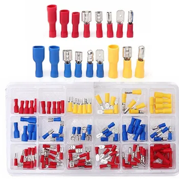 

Electrical Assorted Insulated Wire Cable Terminal Crimp Connector Spade Set Kit TN99