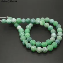 6 мм 8 мм 10 мм матовый Apple зеленый цвет Дракон вен Агат Камень круглый свободные шарики расходных материалов для изготовления ювелирных изделий