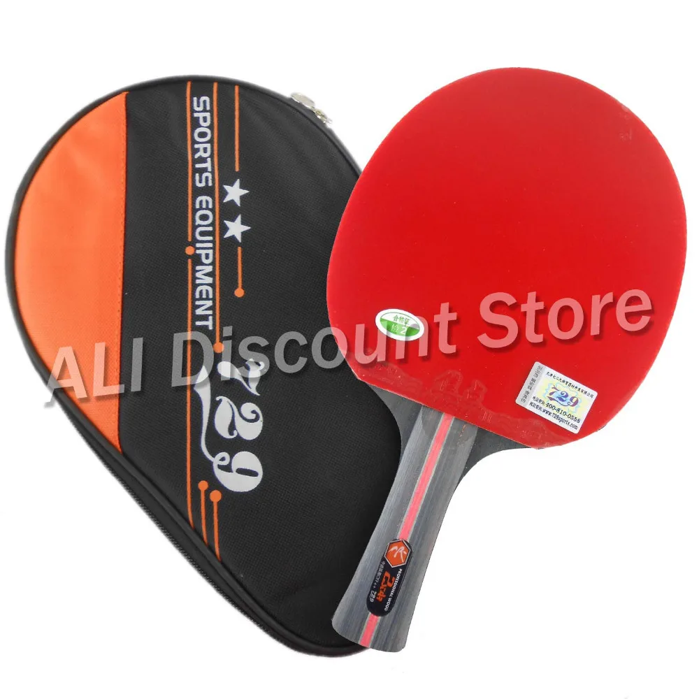 

RITC 729 Friendship 2-STAR 2STAR 2 STAR Pips-In Table Tennis Racket with Case for PingPong Shakehand long handle FL