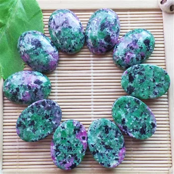 

(10 pieces/lot) Wholesale Natural Rubys In Fuchsite Oval CAB CABOCHON 25x18x8mm Free Shipping Fashion Jewelry ZY3401