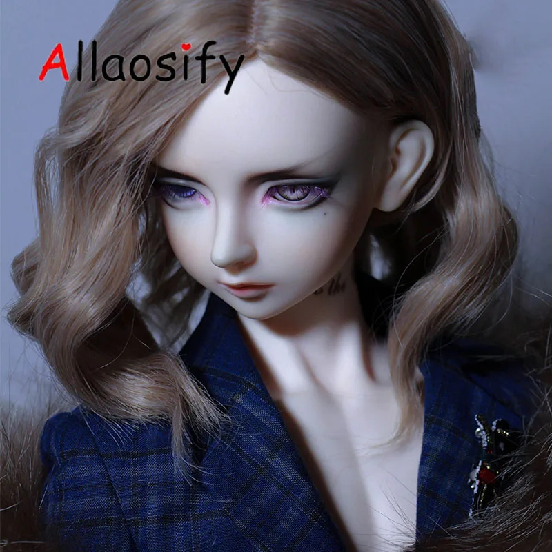 Allaosify BJD парик 1/3 1/4 1/6 BJD Кукла Высокая температура парик девушка длинные вьющиеся парик SD BJD парик это bjd волосы в европейском стиле