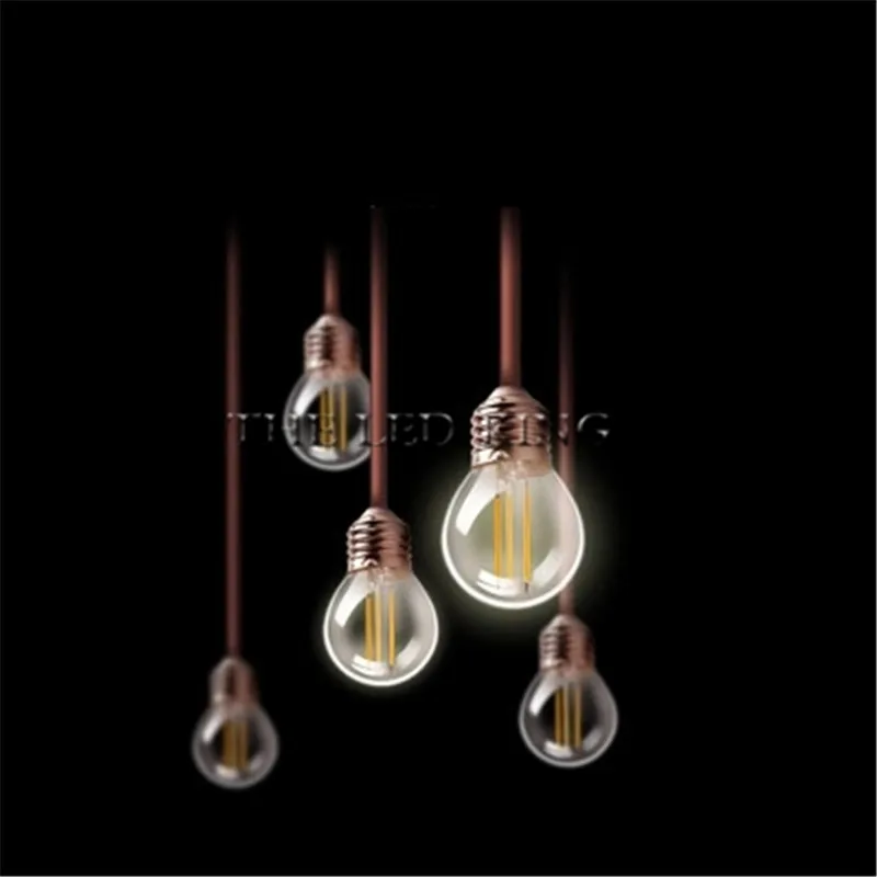 Dimmable светодиодный светильник G45 винтажная лампа E14 Светодиодный E27 A60 220v