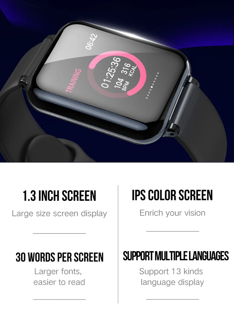 Waterproof Smart Watch With Bluetooth For Men/Women