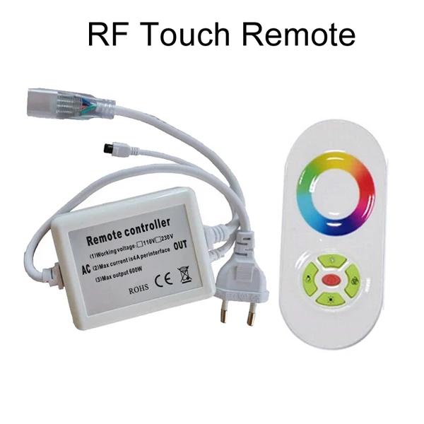 220 В RGB контроллер 110 В для светодиодной ленты 5050 IP67 tiras лента+ пульт дистанционного управления RF IR с сенсорной панелью+ шнур US by DHL 40 комплект