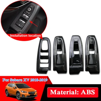

QCBXYYXH ABS Car Styling Windows Control Panel Sequins Internal Door Windows Switch Lift Panel Cover For Subaru XV 2018 2019