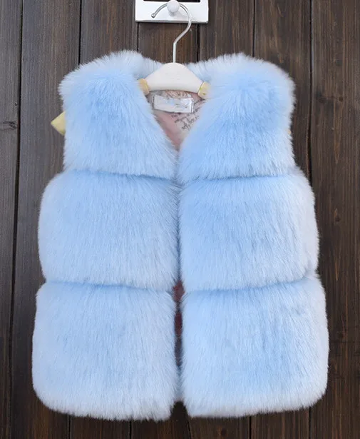 

2019 new fashion baby girls vest autumn winter cotton children vest outwear kids warm fur clothing 12M-11y