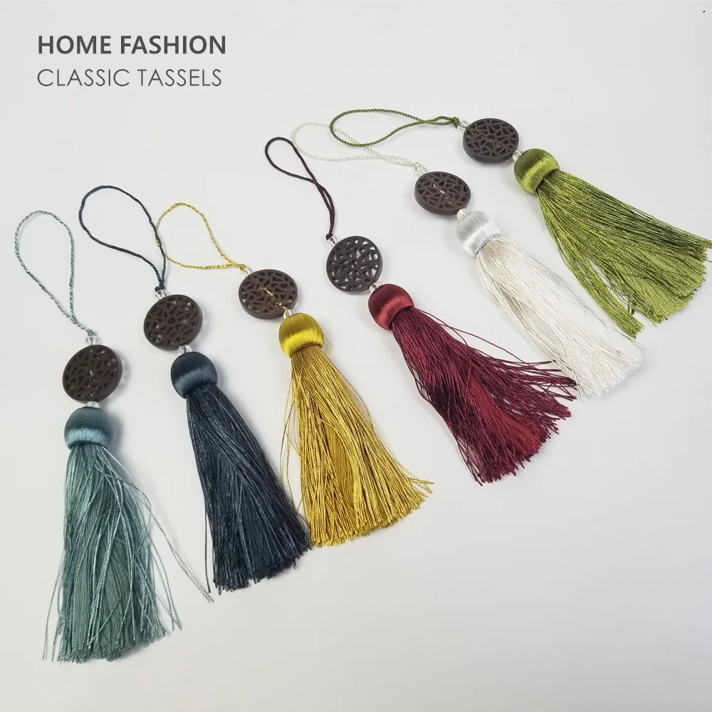 buy 2019 Home Classic Small Traditional Tassel Drops Hometextile Doorknob Table Runner Sofa Cover Valance Bag Accessories 1 pair lot