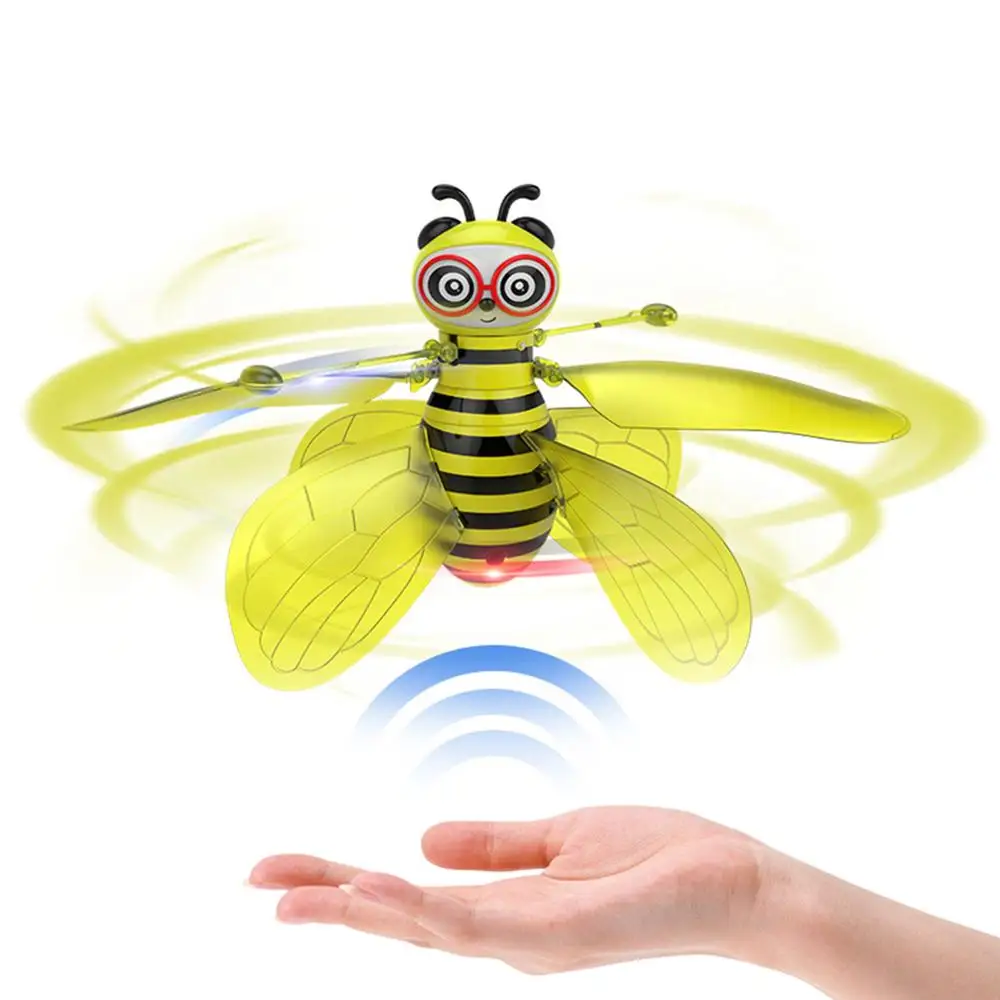 

Infrared Induction Flying Bee Suspension Rechargeable Aircraft with LED Kids Toy