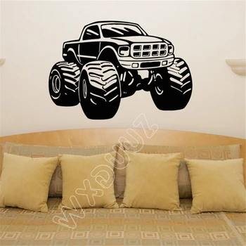 

WXDUUZ Monster Truck Car Vehicle Art Decal Sticker Wall Sticker Home Decor Vinyl Baby Nursery Decor B43