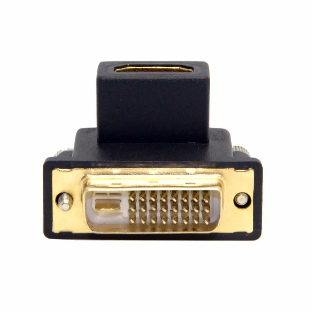 

CYDZ DVI Male to HDMI Female Adapter 90 Degree Up Angled for Computer & HDTV & Graphics Card