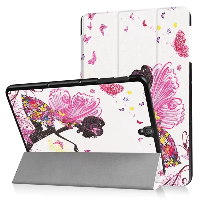 

For Samsung Tab S3 T820 Case Painted Bracket Funda Case for Samsung Galaxy Tab S3 9.7 SM-T820 T825 Tablet Case +Film+Stylus Pen