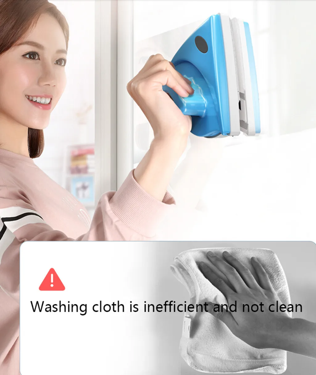 

5-12mm Window Glass Cleaner Wiper Double-sided Surface Brush Cleaning Magnetic for Washing Windows Glass Cleaning Tools #CL30
