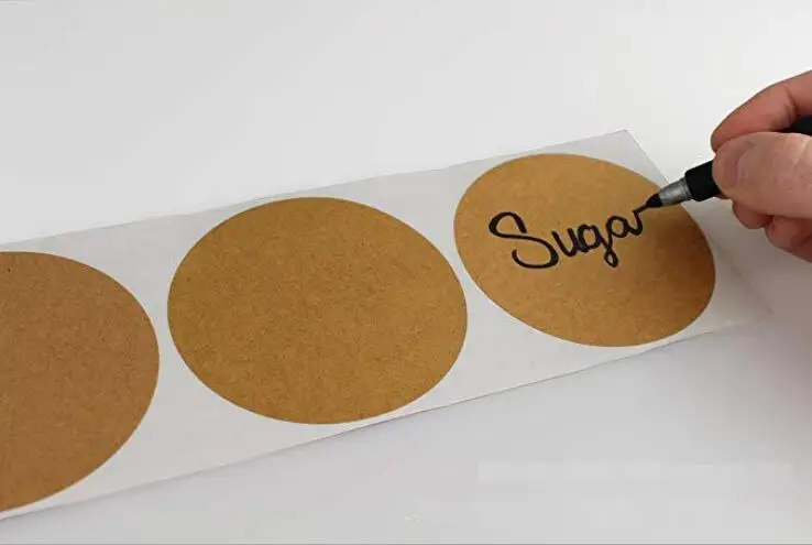 500 шт пользовательские кожаные Самоклеющиеся персонализированные DIY наклейки украшения праздника выпечки наклейки этикетки стикер
