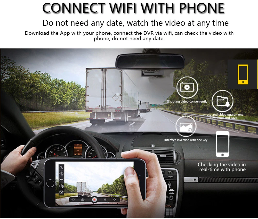 Автомобильный WiFi DVR 1080P видеорегистратор DashCam для Mercedes-Benz C GLC Class W204 W205 260 2013