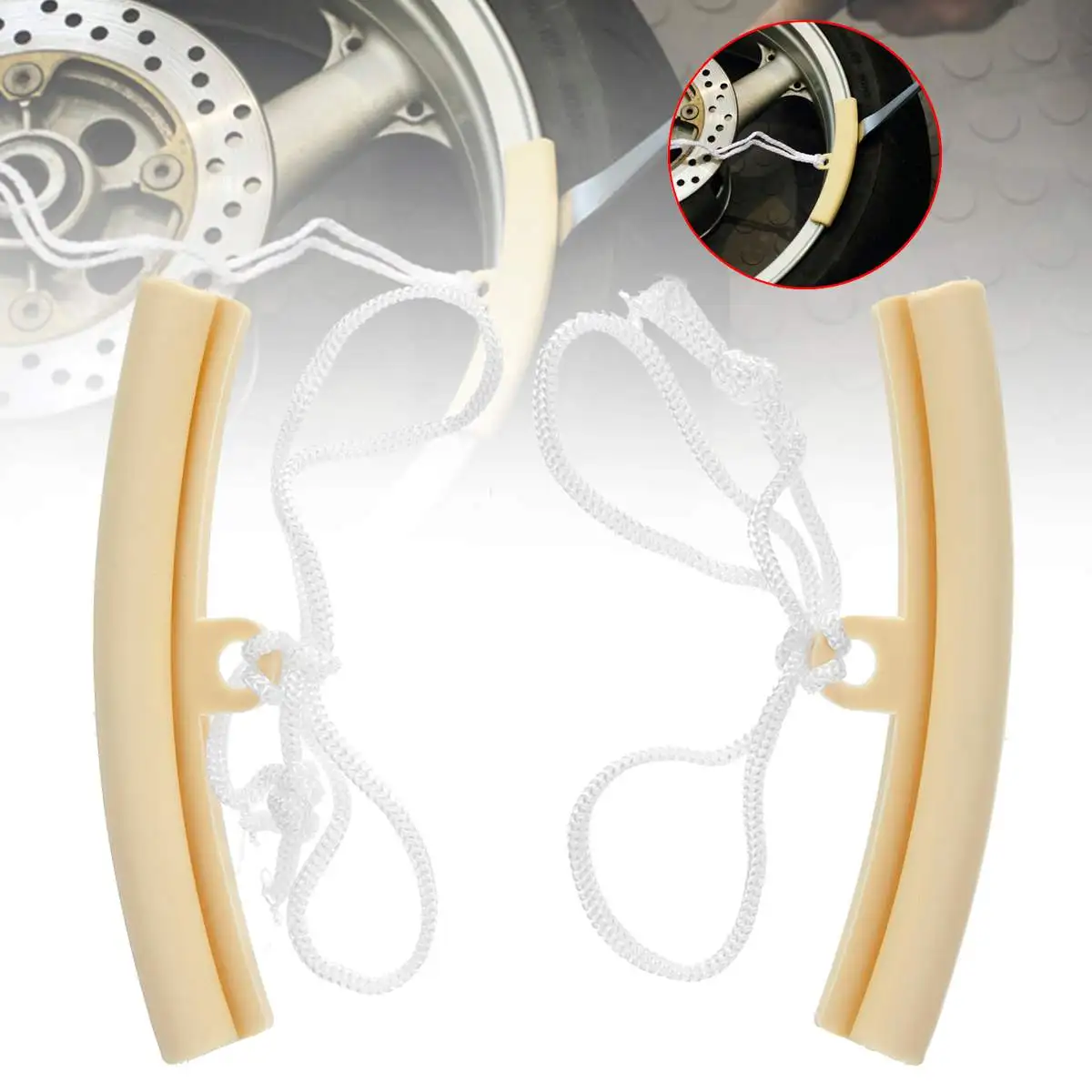 

Motorbike Alloy Changing Wheel Rim Protector Tyre Universal Motorcycle Car Wheel Rim Soft Protector Tyre Remove Edge Protection