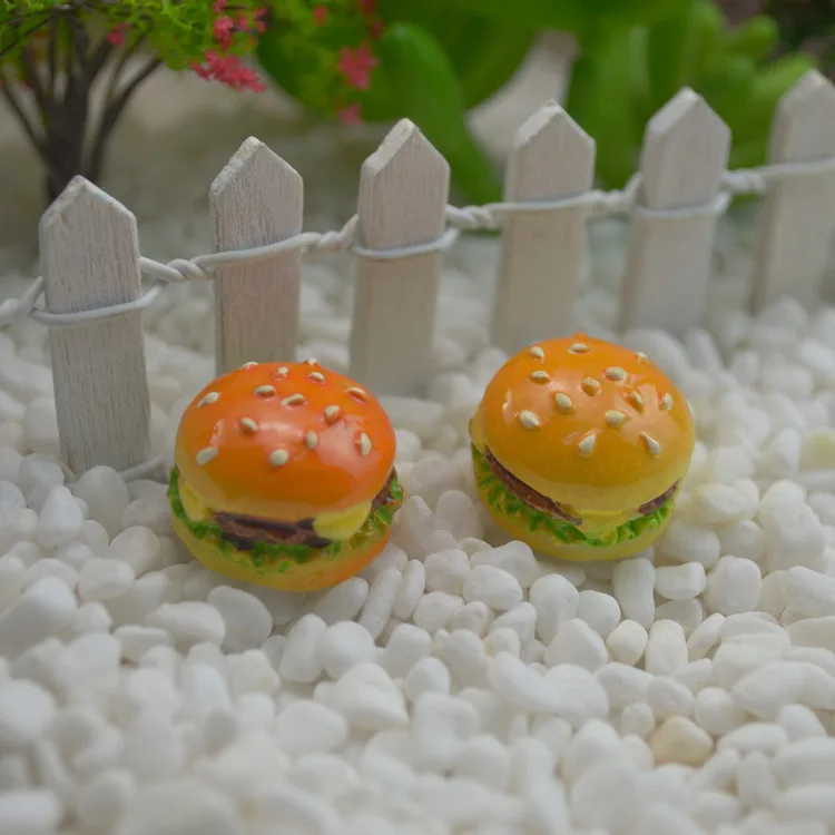 25 шт/лот плоские задние смолы mcdonald's Burger King Гамбургер Чизбургер kawaii ремесла DIY