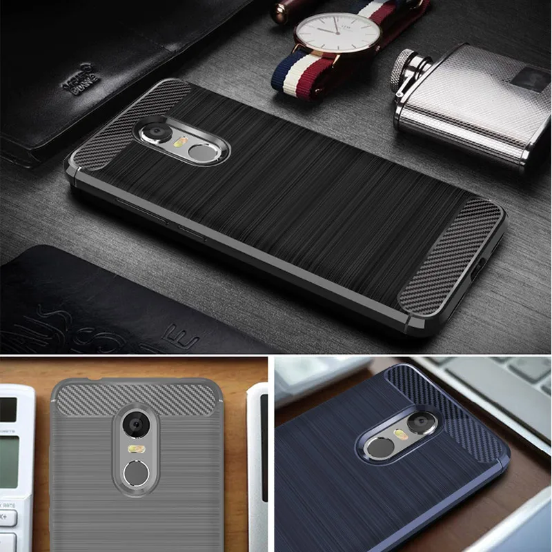 TOMKAS Carbon Fiber Phone Cases For Xiaomi Redmi 5 Case Silicone Soft Fashion TPU Back Cover Xiaomi Redmi 5 Plus Case Coque Capa (2)