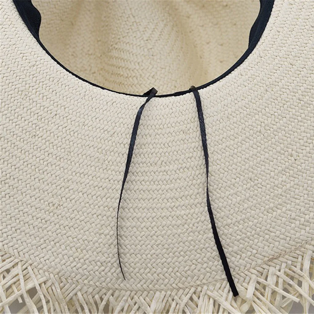 Summer straw hat women big wide brim beach hat sun hat edging sun block UV protection panama hat bone chapeu feminino