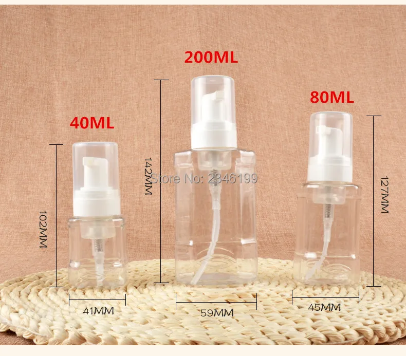 40 мл 50 мл 70 мл 80 мл 200 мл 30 шт. ПЭТ Пенящийся спрей бутылка, насосный дозатор для пены, дозатор мыла, пластиковая бутылка