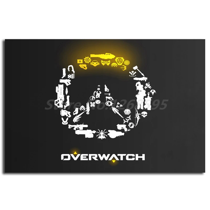 Overwatchs papel pintado con armas Logo 4k Ultra HD, lienzo artístico,  póster, pintura, impresión de imagen de pared, decoración del hogar y el  dormitorio|Pintura y caligrafía| - AliExpress