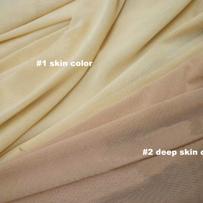 

4 way stretch nylon mesh fabric soft birdeyes lining underwear stockings skin color knit mesh material