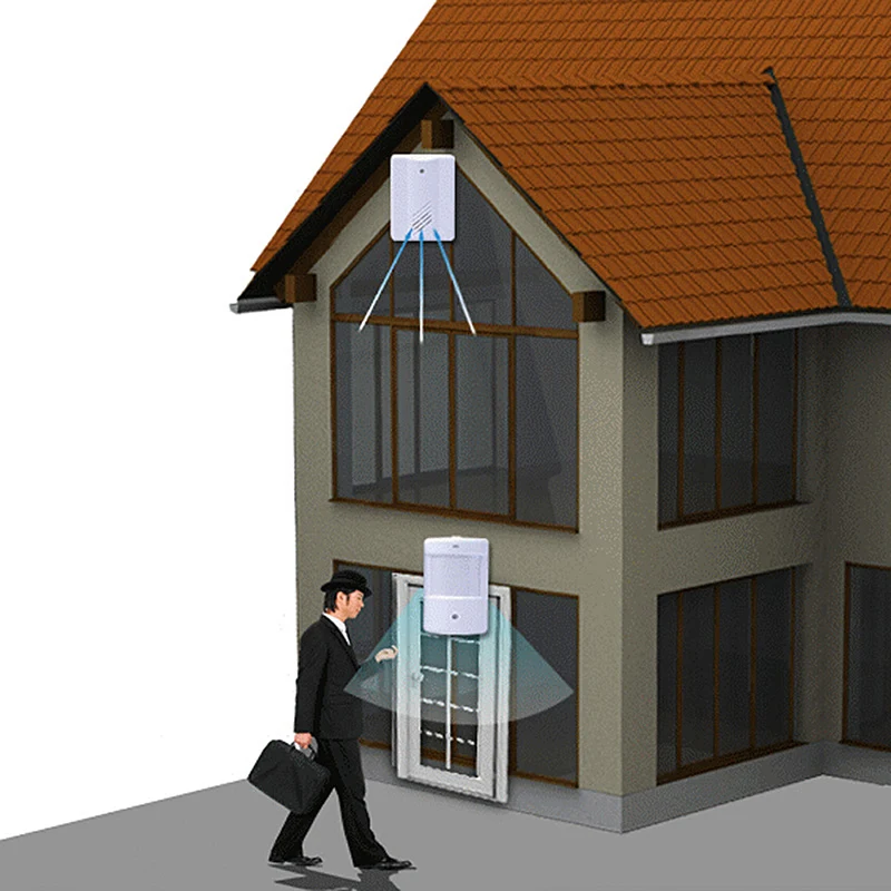 

Hot Sale Durable 2 Branch Infrared Induction Welcome Chime Bell Doorbell Fission Welcome Alarm Sensor Detector Accessories