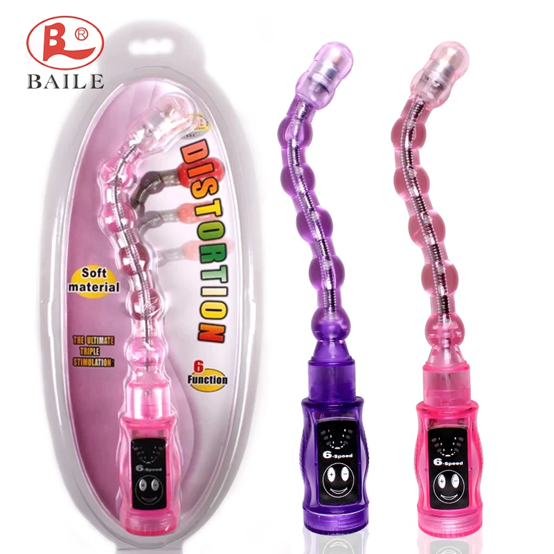 pink unisex 8 speed vibrating anal beads