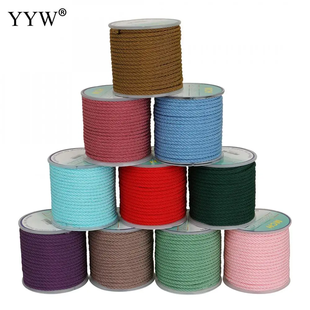 

YYW High Quality 10m/Spool 3mm Cotton Cord Nylon Cord Thread String Diy Beading Braided Bracelet Jewelry Making