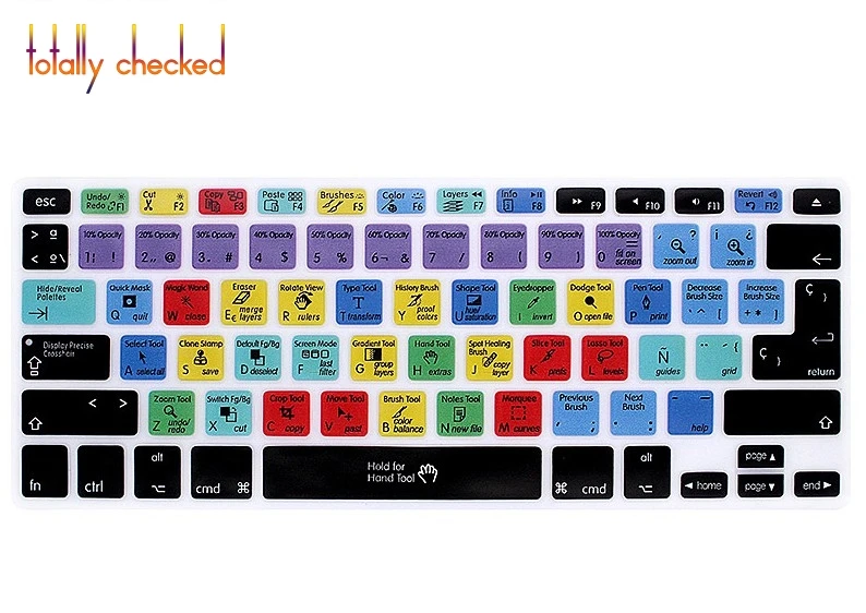 Adobe Photoshop PS Spanish Hotkey Shortcuts Silicone