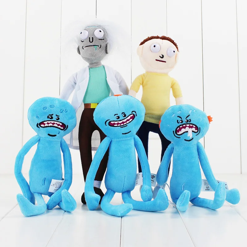 5Style Meeseeks Rick and Morty Happy Sad Mr Meeseeks stuffed figure plush toy