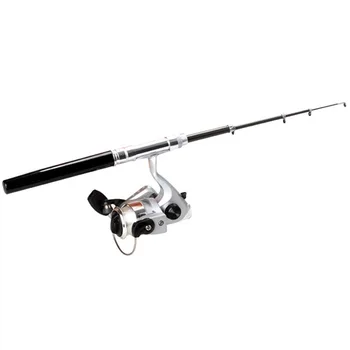 

Compact Telescopic Fishing Rod Pole Reel Pocket Pen Type with Nylon Line EDF88