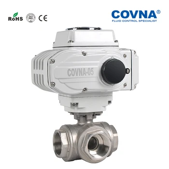 

NPT Thread 1 1/2'' Motorized 3 Ways Threaded Ball Valve On Off Type Stainless Steel ANSI Electric Ball Valve
