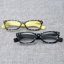 Стекло для чтения es для женщин Кошачий глаз Модный точечный дизайн Высокое качество Смола винтажное стекло для глаз es пресбиопическое стекло диоптрий 1 1,5 2 2,5 3