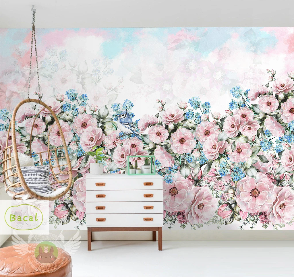 

Custom Wallpapers for Living Room 3d Wall Papers Home Decor Paper 5d Mural Wallpaper Walls Rolls Floral Modern papel de parede 5