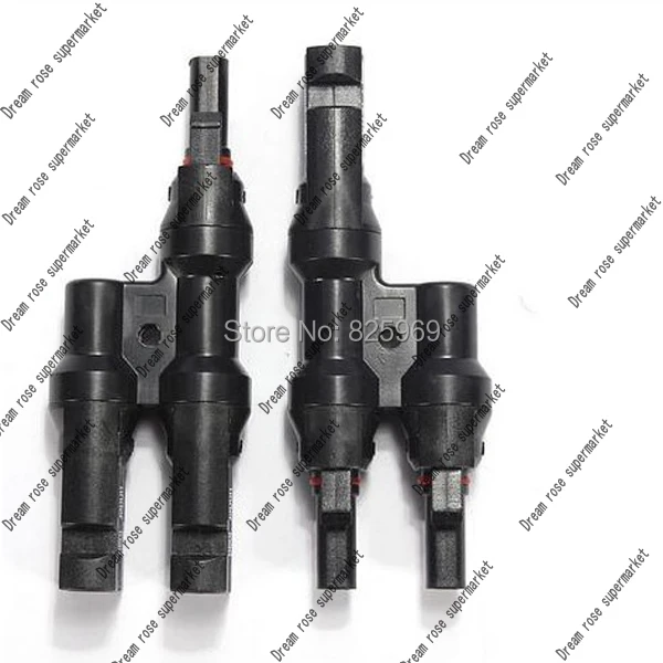 

1 pair IP67 PV T type connector MC4 solar connector T Branch Connector male&female kit for solar panel 1.5-4.0mm2 Free shipping