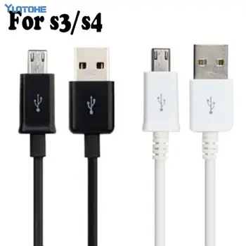 

300pcs/lot White Black OD 3.4 1m 3FT Micro V8 usb Data Sync Charger Cable Cord Line for Samsung s3 s4 s6 for HTC