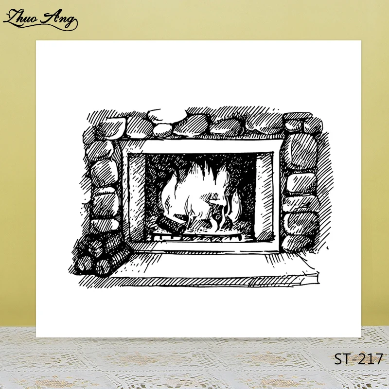 

ZhuoAng Warm Stove Clear Stamps/Seal for DIY Scrapbooking Photo Album Card Making DIY Decoration Supply