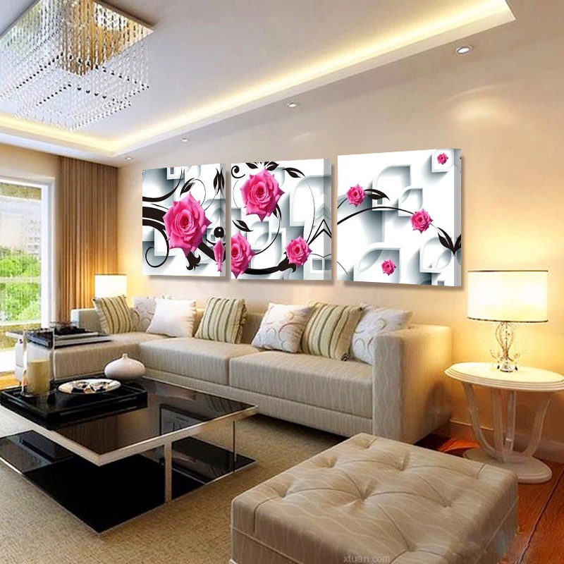 Large-Canvas-Wall-Art-Flower-Canvas-Painting-3D-Rose-Flower-Wall-Decor-Painting-Pictures-Living-Room