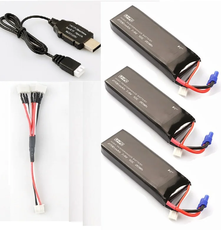 3 в 1 2S LiPo кабель для зарядки аккумуляторов Hubsan H501S H501M H501A H502S H216A|hubsan h501s|parallel