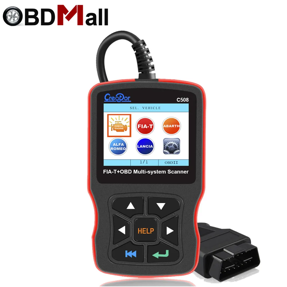 Оригинальный сканер Creator C508 OBDII/EOBD для FIAT/Alfa/Abrath/Lancia подушка безопасности/ABS