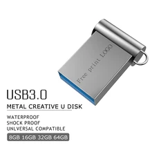 Флеш-карта памяти 3,0, металлическая высокоскоростная Флешка 128 ГБ, 64 ГБ, 16 ГБ, 8 ГБ, 4 Гб, флеш-накопитель 32 ГБ, супер мини usb, модная
