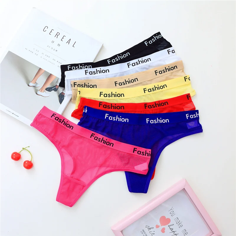 Sexy Ladies Cotton Seamless Panties Women Underwear Lingerie G Thongs String Fashion Low Rise Transparent Briefs 29 (9)
